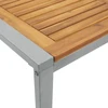 Sodo stalas Pilka 140 x 80 x 75 cm Kietos akacijos mediena