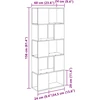 TV staliukas TV spintelių komplektas 60 x 24 x 156 cm Ruda Apdirbta mediena
