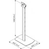 Laikiklis Vogels | PTA 3101 Floor Stand for Tablock | 7-26 " | Sidabrinis