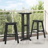 Baro taburetė 2 vnt. Juoda 52 x 43 x 73,5 cm HDPE