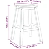 Baro taburetė 2 vnt. Juoda 52 x 43 x 73,5 cm HDPE