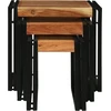 Suklijuotas stalas 3 vnt. Ruda ir juoda 50 x 40 x 45 cm