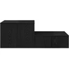 Oppbevaringsskap 2 pcs Juodas ąžuolas 127 x 41 x 40 cm