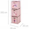 Storage Solutions Lentynėlė su tekstiliniais indeliais vaikų kambariui