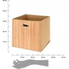 Storage Solutions Sandėliavimo sprendimai Dėžutė su bambuko priekiu ir rankena, 31 x 31 x 30,5 cm