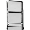 Storage Solutions Virtuvės vežimėlis sulankstomas 3 lygių, metalinis, 45,5 x 29,5 x 77 cm