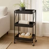 Storage Solutions Virtuvės vežimėlis sulankstomas 3 lygių, metalinis, 45,5 x 29,5 x 77 cm