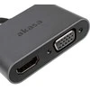 Stotis / replikatorius Akasa USB-C - HDMI - VGA Sidabrinis (AK- CBCA23- 18BK)