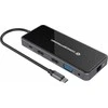 Carruzzo Conceptronic DONN15G knyginių kompiuterių dokas / jungčių replikatorius Vielinis USB 3.2 Gen 1 (3.1 Gen 1) Type-C Pilka
