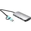 I-TEC USB-C metalinis nano dokas 2xHDMI 1xVGA 1xSD kortelių skaitytuvas 1xmicroSD kortelių skaitytuvas 1xGLAN 3xUSB 2.0 1xUSB 3.2 1xUSB-C3.2duomenys 1xUSB-C PD