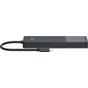 Rapoo USB-C kelių prievadų adapteris 6 viename, pilkas