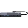 Rapoo USB-C kelių prievadų adapteris 6 viename, pilkas