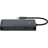 Rapoo USB-C kelių prievadų adapteris 8-in-1, pilkas