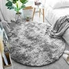 Strado Šaggy OMBRE apvalus kilimas Strado 80x80 OmbreSilver (Light Pilkas) universal