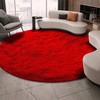 Strado Šaggy apvalus kilimas Strado 140x140 BloodRaudona (Bright Raudona) Universali