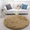 Strado Apvalus kilimėlis Shaggy 100x100 CappuccinoCamel (šviesiai ruda)