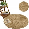 Strado Apvalus kilimėlis Shaggy 100x100 CappuccinoCamel (šviesiai ruda)