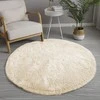 Strado Šaggy apvalus kilimas Strado 120x120 CreamBeige (rusvai gelsvas) universalus () - 18890- uniw