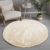 Strado Šaggy apvalus kilimas Strado 160x160 KreamBeige (Beigh) universalus