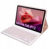 Strado Dėklas su klaviatūra Bluetooth do Lenovo Tab P12 TB-370 (Rožinė)