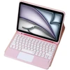 Strado Dėklas su klaviatūra Bluetooth touchpad do iPad Air 13 Gen6 (Rožinė)