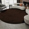Strado Šampūnas apvalus kilimas Strado 100x100 Tamsiai ruda DarkCoffee