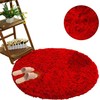 Strado Šampūnas apvalus kilimas Strado 100x100 BLOODRED (Bright Raudona) universalus