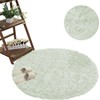 Strado Šaggy apvalus kilimas Strado 140x140 WhiteLime (Baltas Lime) Universal
