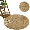 Strado Gausuotas apvalus kilimėlis 150x150 CappuccinoCamel (šviesiai ruda)