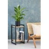 Strado „Vertico“ metalinis gėlių stovas 65 cm – juodas gėlių stovas