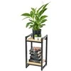 Strado „Vertico“ metalinis gėlių stovas 65 cm – juodas gėlių stovas