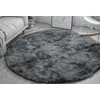 Strado Ombre Shaggy kilimas 80x80 cm tamsiai pilka
