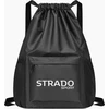 Strado vandeniui atsparus sportinis kuprinės krepšys Strado 37x48x19 cm (juodas)