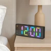 Strado Žadintuvas elektroninis skaitmeninis LED 24 val. garsus žadintuvas snaudimo temperatūra, juodas