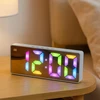 Strado Žadintuvas elektroninis skaitmeninis LED 24 val. garsus žadintuvas snaudimo temperatūra, baltas