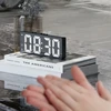 Strado Žadintuvas elektroninis skaitmeninis LED 24 val. garsus žadintuvas snaudimo temperatūra, juodas