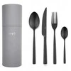 Verlo 24-piece cutlery set with tube, Su Juodas
