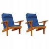 Kėdžių pagalvės 2 pcs Mėlyna 58 x 77 x 45 cm Oksfordo audinys