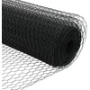 Hexagonal Fence with Post 25 x 0,4 m PVC dengtas plienas Pilka