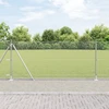 Šešiakampė tvora su betono pagrindu 50 x 1 m Sidabrinė