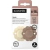 Suavinex SUAVINEX - 308410-PHYSIOLOGICAL čiulptukas SX PRO silikoninis 2 vnt./6-18 mėn./PILKAS-UMBRINIS/WONDER