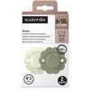 Suavinex SUAVINEX - 308411-SMOCZEK FIZJOLOGICZNY SX PRO SILIKONOWY 2SZT/6-18M/AQUA-Žalias/WONDER