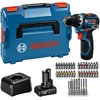 Suktuvas - gręžtuvas Bosch Powertools Suktuvas - gręžtuvas akumuliatorinė GSR 12V-32 Professional, 12Volt (mėlyna/juoda, akumulator litowo-jonowy 2,0Ah + 4,0Ah, 40-częściowy komplektas akcesoriów, L-BOXX) (06019N7005)