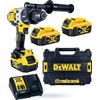 DeWalt smūginis suktuvas - gręžtuvas DCD996P3 18V, 95Nm, 3 pavaros, 3 x 5,0 Ah