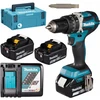 akumuliatorinė wiertarko-wkrętarka smūginis 18V, Makita [DHP484RT3J] 3x5,0Ah, LXT