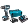 Makita smūginis suktuvas gręžtuvas DHP485RAJ 18V 2x2,0Ah MAKPAC + grąžtų rinkinys D-73455