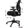 Sunflex Biuro kėdė SUN-FLEX OFFICECHAIR su tinkeliu, juoda