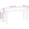 Suoliukas 90 cm Balta medžio masyvo guma