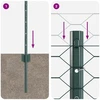 Hexagonal Fence with Post 10 x 0,5 m PVC dengtas plienas Žalia