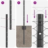 Tvora su stulpais Pilka 1,4 x 50 m Plienas ir PVC